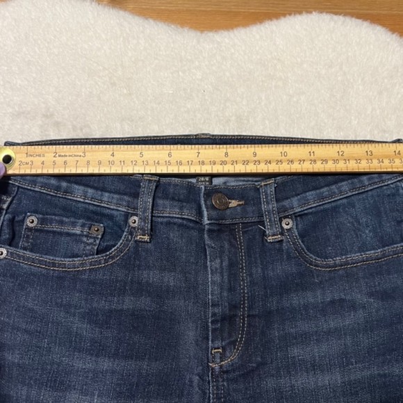 Banana Republic Womens Blue Dark Wash Skinny Fit Jeans Mid Rise Denim Sz 28/6 - Picture 10 of 12